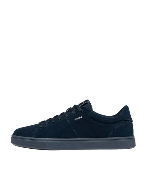 SNEAKERS BASSE SCAMOSCIATE CON DESIGN MONOCROMATICO UOMO BLU NAVY