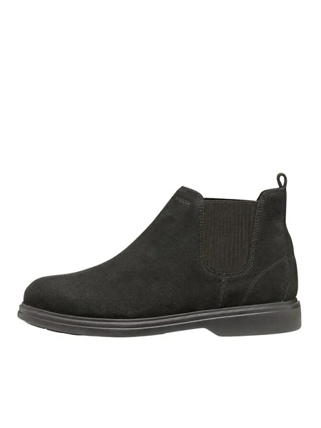 STIVALETTI TACCO BASSO CHELSEA IN PELLE SCAMOSCIATA UOMO GRIGIO SCURO