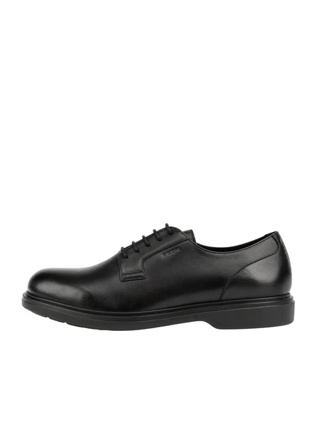 STRINGATE DERBY IN PELLE NAPPA UOMO NERO