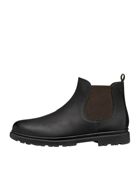 STIVALETTO CHELSEA IN PELLE UOMO NERO