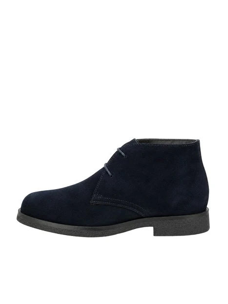 POLACCHINE IN PELLE SCAMOSCIATA UOMO BLU NAVY
