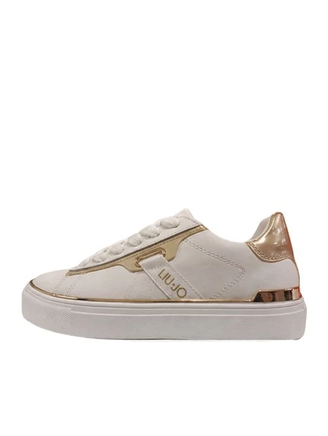 SNEAKERS ALTE BF6057PX026 CON DETTAGLI LAMINATI DONNA BIANCO