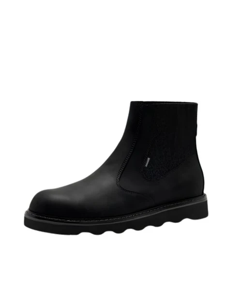 STIVALETTI CHELSEA TACCO BASSO CON ELASTICI LATERALI UOMO NERO