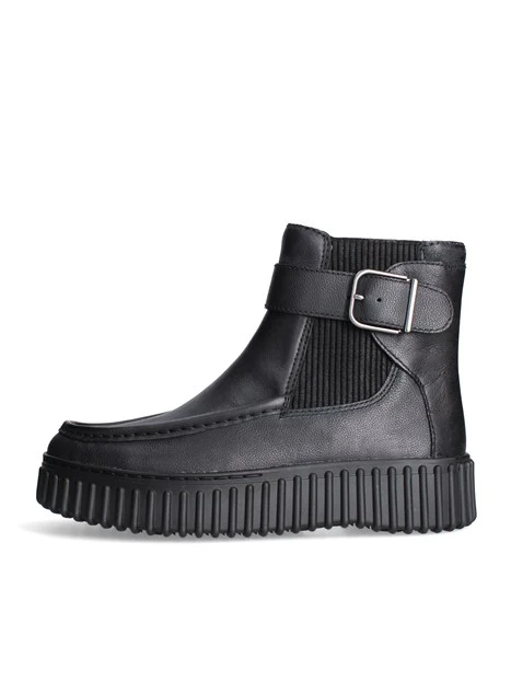 STIVALETTI TACCO BASSO 320238 DONNA NERO