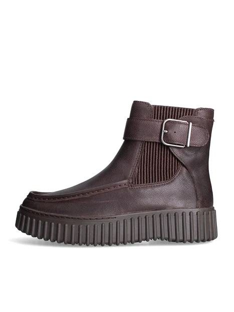 STIVALETTI TACCO BASSO 327987 DONNA MARRONE