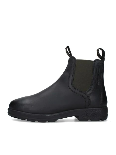 STIVALETTI TACCO BASSO CHELSEA CON DOPPIO TIRANTE DONNA NERO VERDE