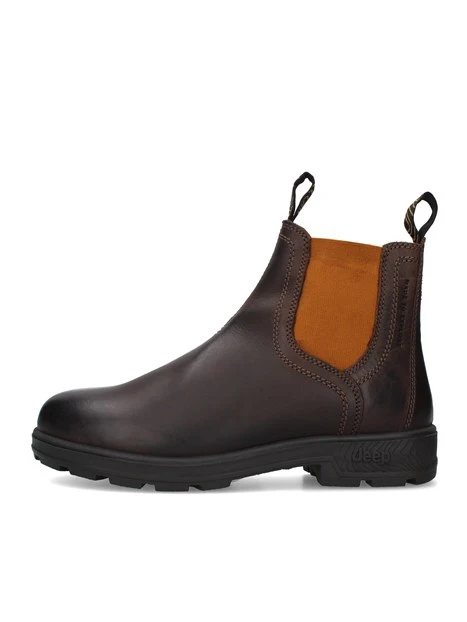 STIVALETTI CHELSEA CON INSERTI ELASTICI UOMO MARRONE