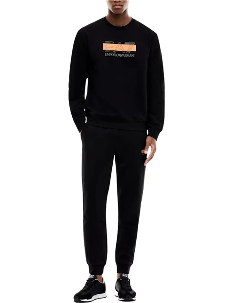 TUTA CON FELPA GIROCOLLO E JOGGER UOMO NERO