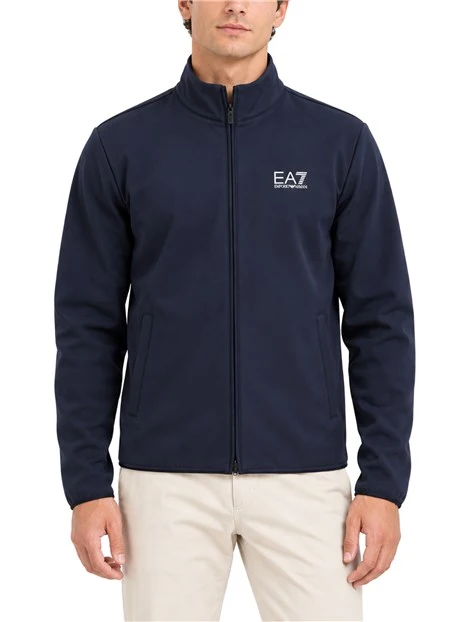 FELPA CON ZIP TECNICA STRETCH UOMO BLU