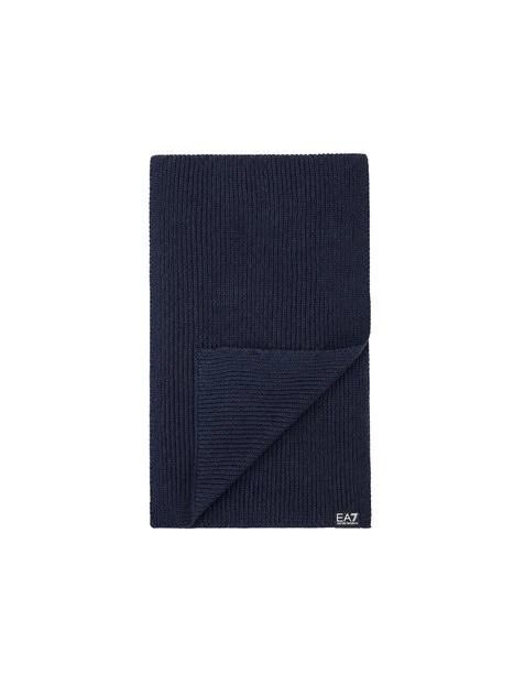 SCIARPA IN MISTO LANA UOMO BLU