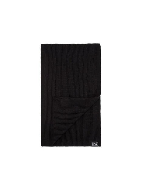 SCIARPA IN MISTO LANA UOMO NERO