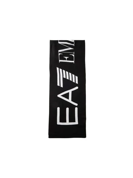 SCIARPA CON MAXI LOGO UOMO NERO