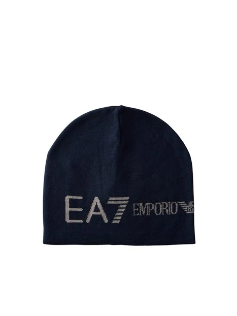CAPPELLO A CALOTTA IN MAGLIA UOMO BLU