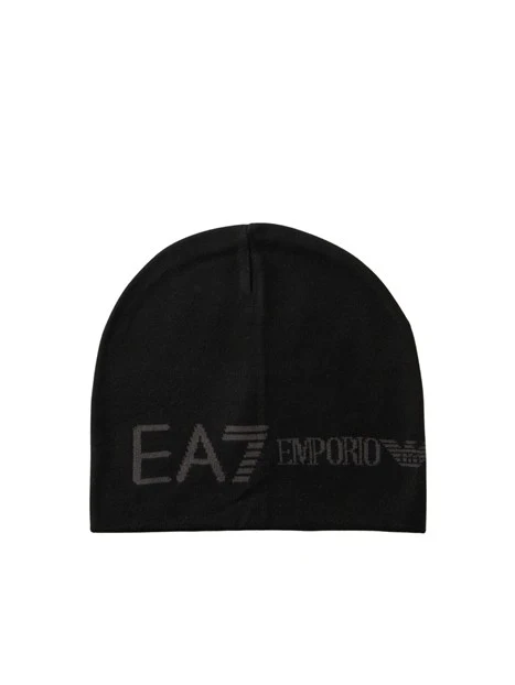 CAPPELLO A CALOTTA IN MAGLIA UOMO NERO