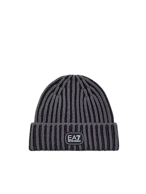 CAPPELLO BEANIE BICOLORE UOMO GRIGIO