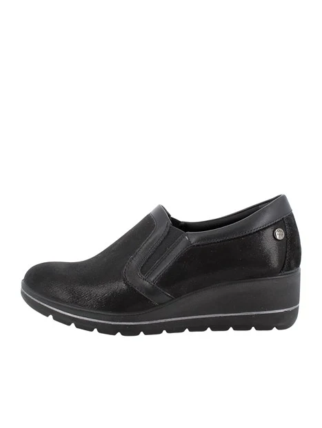 SNEAKERS SLIP ON IN TESSUTO STRETCH CON ZEPPA DONNA NERO