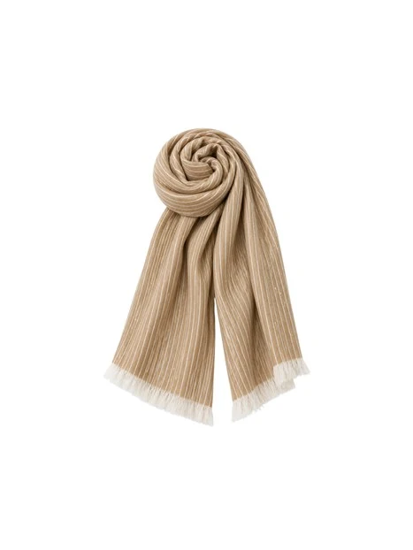 STOLA CON PAILETTES DONNA BEIGE
