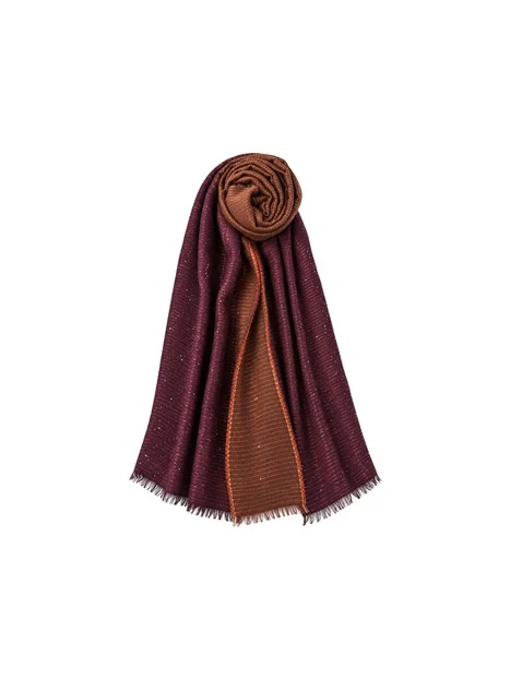 STOLA CON PAILETTES DONNA BORDEAUX