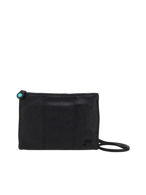 BORSA A TRACOLLA IN PELLE MARTELLATA DONNA NERO