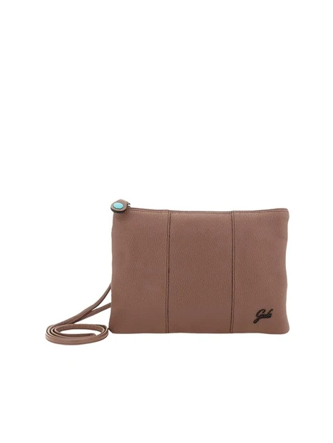 BORSA A TRACOLLA IN PELLE MARTELLATA DI VITELLO DONNA MARRONE