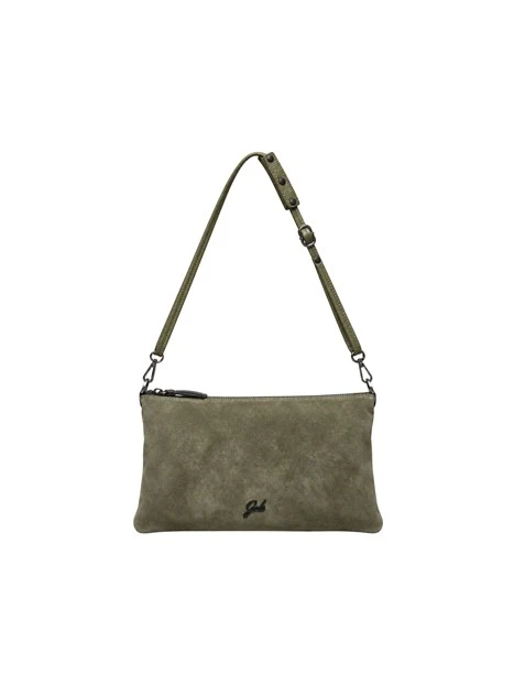 BORSA A SPALLA BIMATERIALE DONNA VERDE