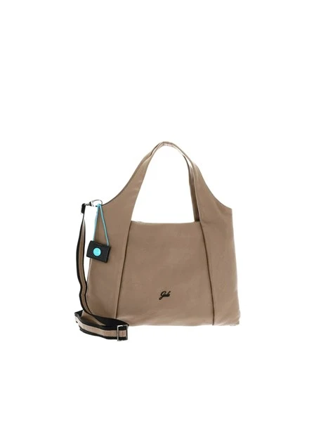 BORSA A SPALLA E CON DOPPIO MANICO DONNA BEIGE