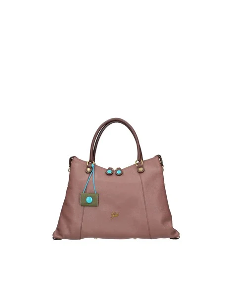 BORSA SHOPPING BICOLOR IN PELLE MARTELLATA DONNA MARRONE