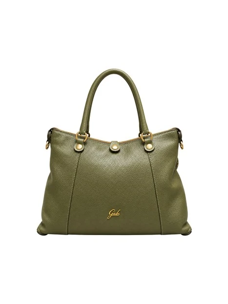 BORSA SHOPPING BICOLOR IN PELLE MARTELLATA DONNA VERDE