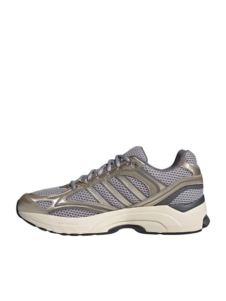 SNEAKERS BASSE RETRO RUNNING CON SUOLA MAXI E DETTAGLI METALLIZZATI UNISEX TORTORA