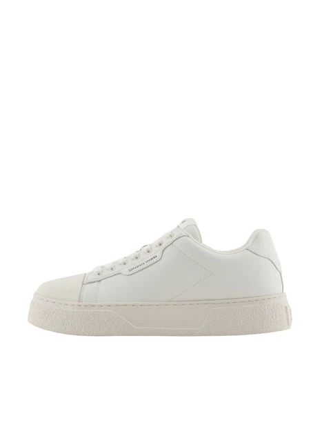 SNEAKERS BASSE IN PELLE UOMO BIANCHE