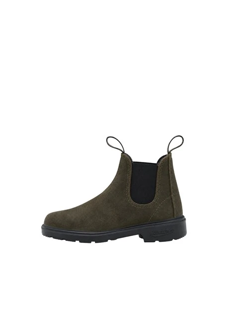 STIVALETTI CHELSEA IN PELLE SCAMOSCIATA CERATA UNISEX BAMBINO VERDE