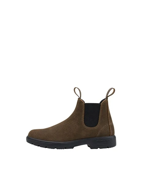 STIVALETTI CHELSEA IN PELLE SCAMOSCIATA CERATA UNISEX BAMBINO MARRONE