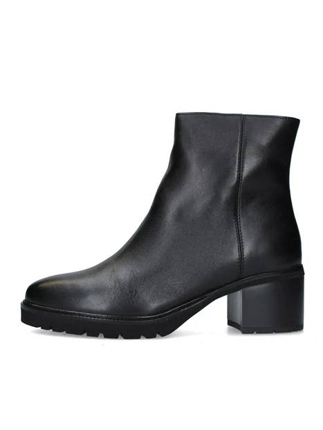 STIVALETTI TACCO ALTO CON SUOLA DENTELLATA DONNA NERO