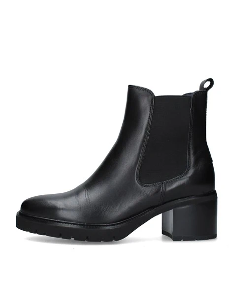 STIVALETTI TACCO ALTO CHELSEA CON ZIP LATERALE DONNA NERO