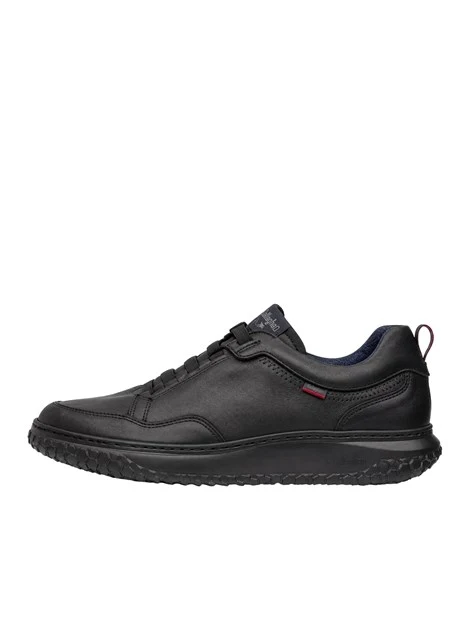 SNEAKERS BASSE COMFORT IN PELLE NATURALE CON SUOLA XL EXTRALIGHT UOMO NERO
