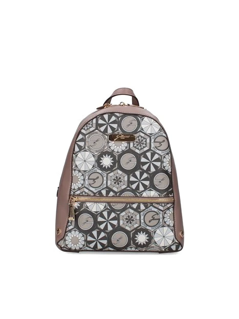 ZAINO CON FANTASIA GEOMETRICA DONNA TORTORA