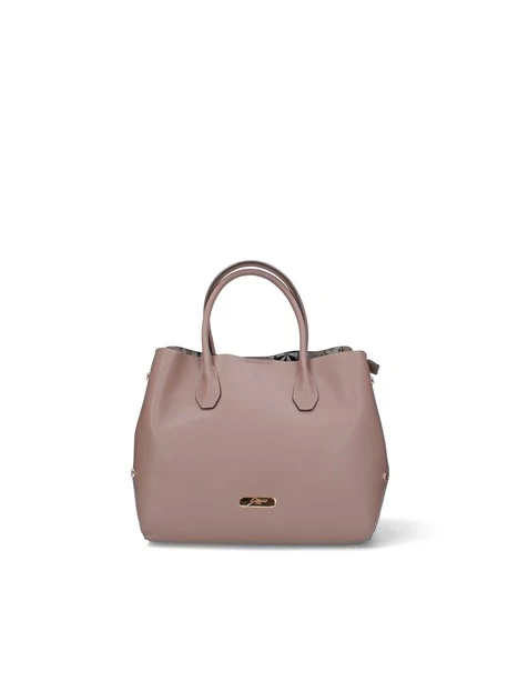 BORSA A MANO CON DETTAGLI GEOMETRICI DONNA TORTORA