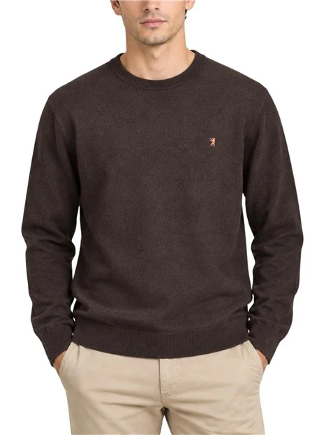 MAGLIA GIROCOLLO RASATA UOMO MARRONE