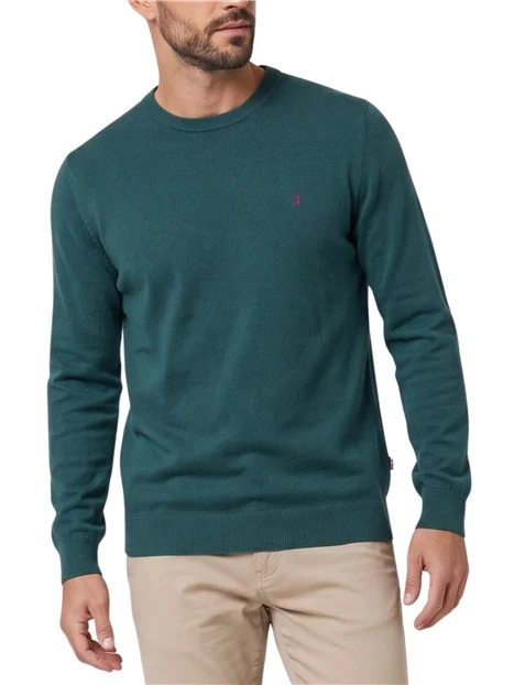 MAGLIA GIROCOLLO RASATA UOMO VERDE