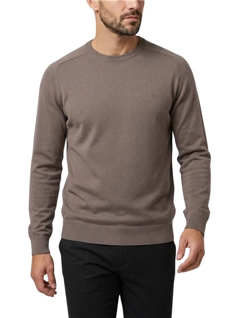 MAGLIA GIROCOLLO A MANICHE LUNGHE IN LANA UOMO MARRONE
