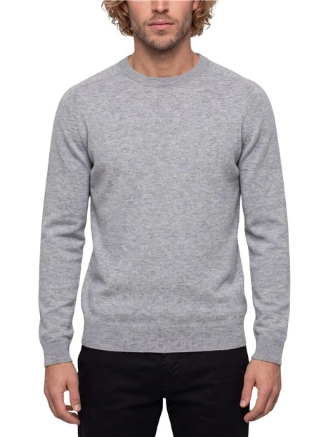 MAGLIA GIROCOLLO A MANICHE LUNGHE IN LANA UOMO GRIGIO