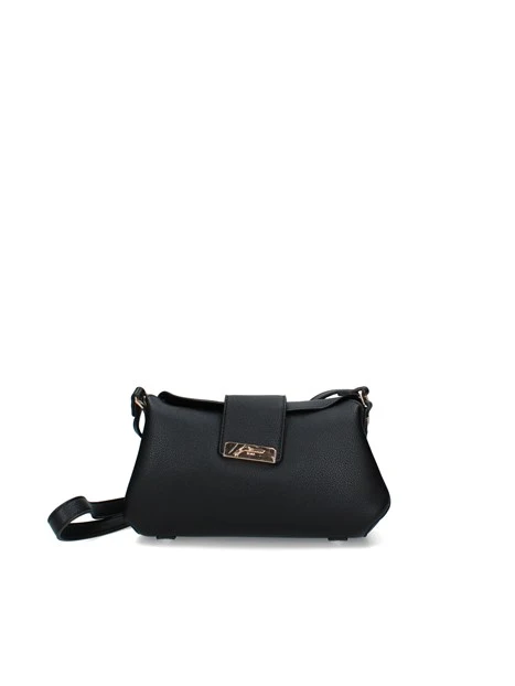 BORSA A TRACOLLA COMPATTA IN ECOPELLE DONNA NERO