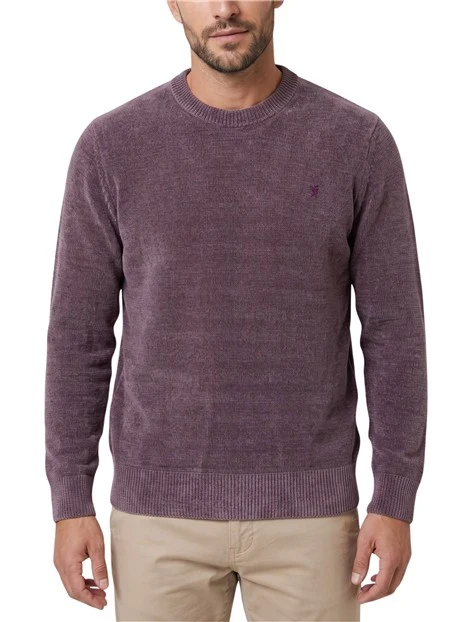 MAGLIA GIROCOLLO IN CINIGLIA UOMO VIOLA