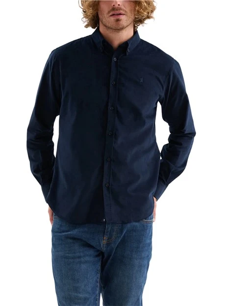 CAMICIA CASUAL IN VELLUTO UOMO BLU