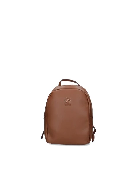 ZAINO COMPATTO IN ECOPELLE DONNA MARRONE