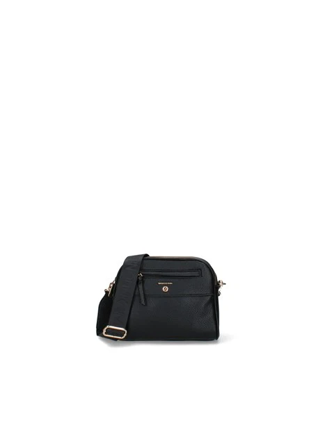 BORSA A TRACOLLA CON TASCA FRONTALE DONNA NERA