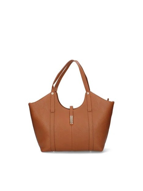 BORSA SHOPPING CON FIBBIA DONNA MARRONE