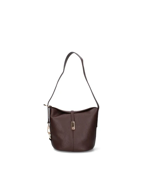 BORSA A SPALLA A SECCHIELLO DONNA MARRONE