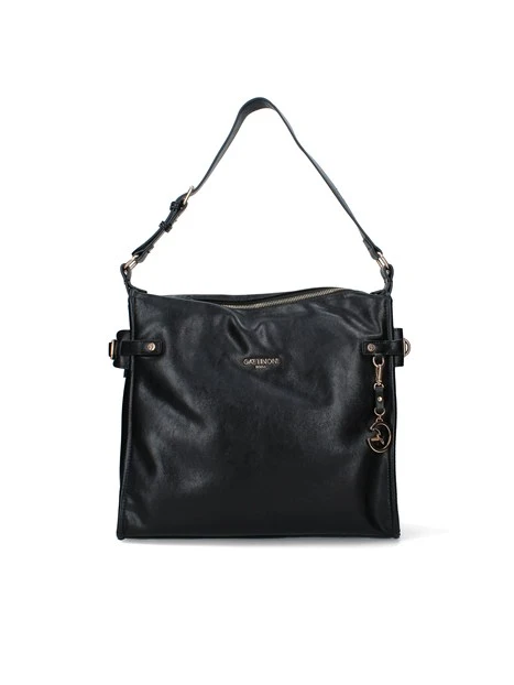 BORSA A SPALLA CON MANICI REGOLABILI DONNA NERO
