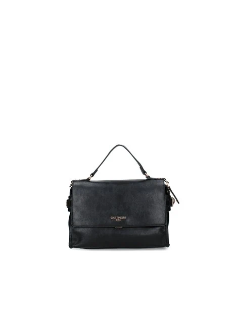 BORSA A MANO CON PATTA FRONTALE DONNA NERO